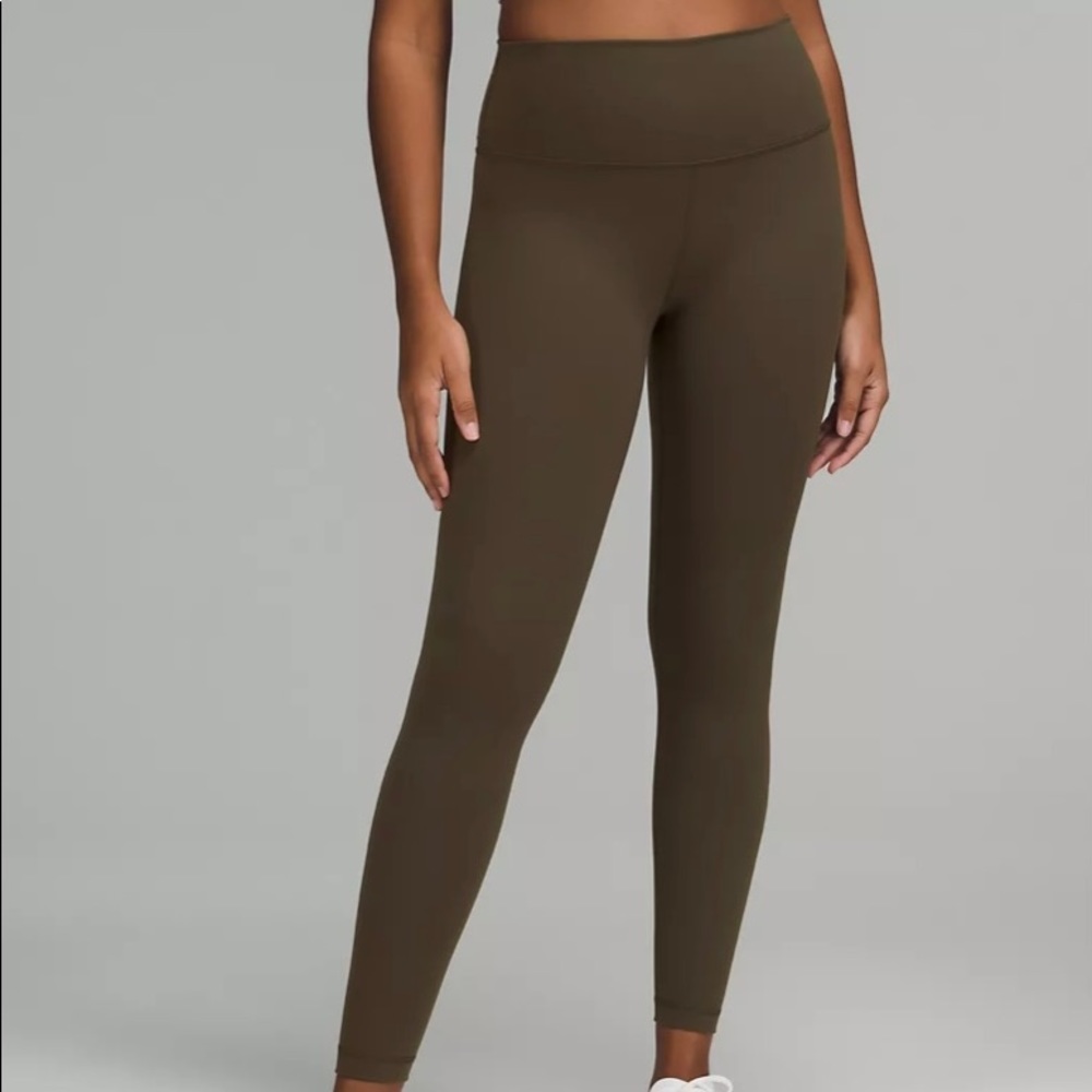 Lululemon Wunder Under Dark Olive Leggings